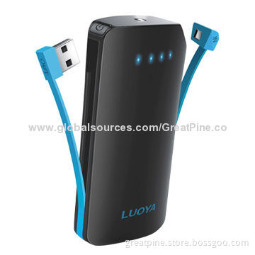 Own design power bank with built-in cable capacity 5,200mAH